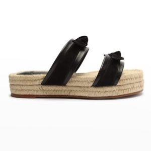 Clarita Mixed Leather Espadrille Sandals $425